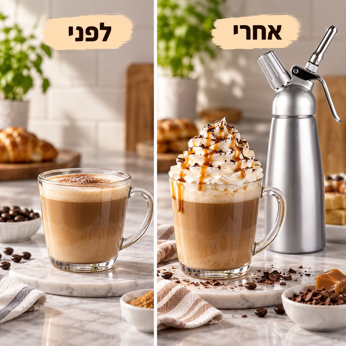 סיפון מקצועי להכנת קצפת וקינוחים בנפח 500 מ"ל