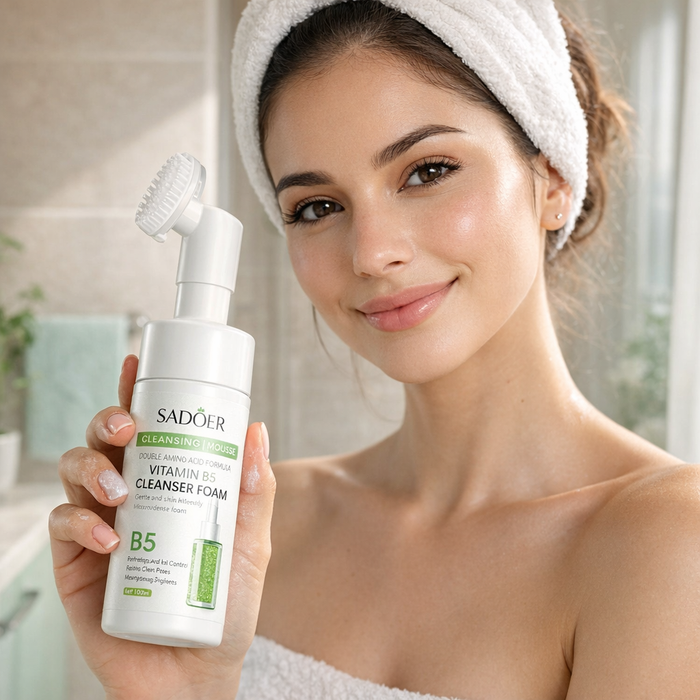 מוס ניקוי לפנים ויטמין B5 לעור מעורב ושומני