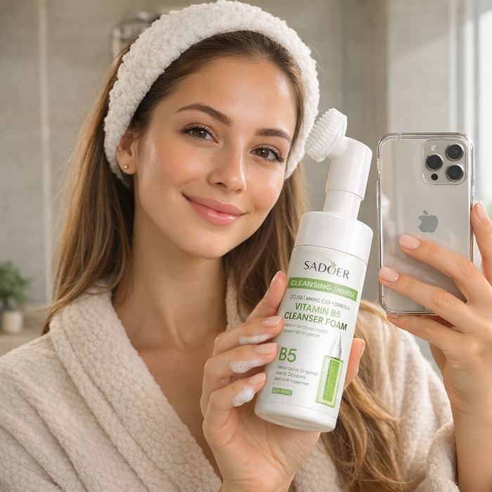 מוס ניקוי לפנים ויטמין B5 לעור מעורב ושומני