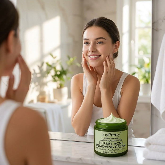 קרם צמחי לאקנה הרגעה איזון וניקוי טבעי