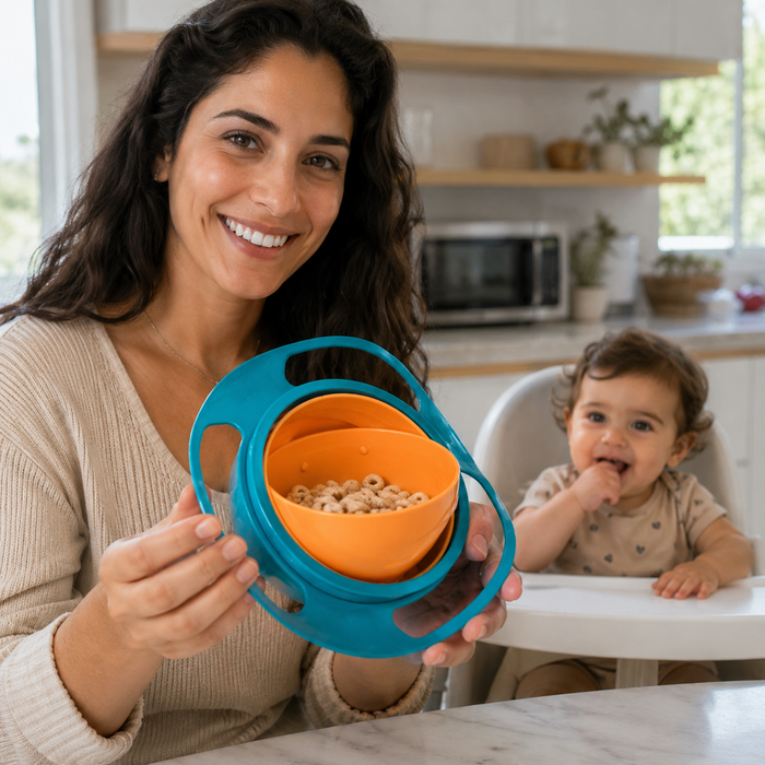 קערת הפלא המסתובבת לתינוקות ללא שפיכת אוכל