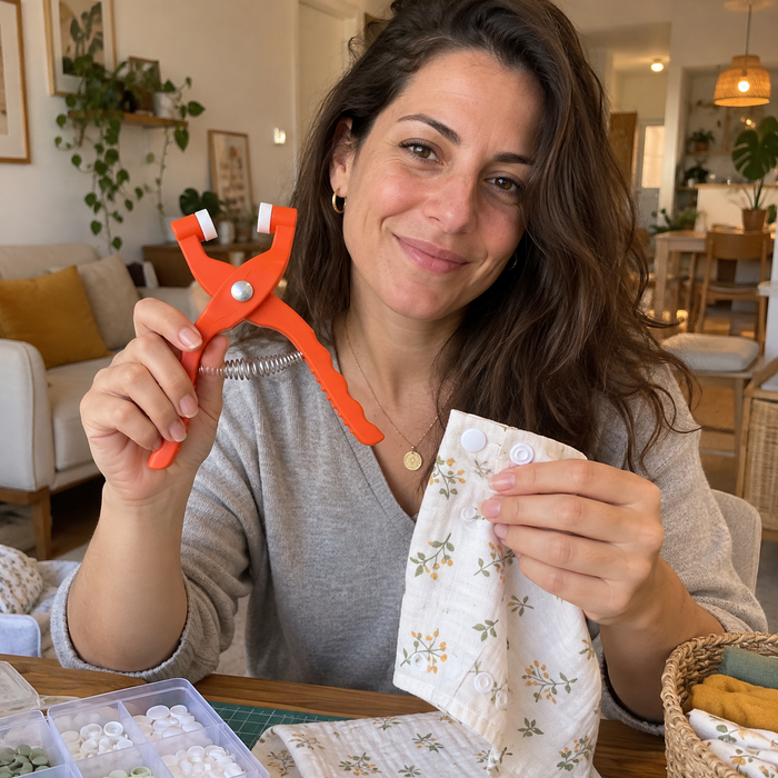 פלייר ידני להתקנת תיקתקים וכפתורי לחיצה לבגדים