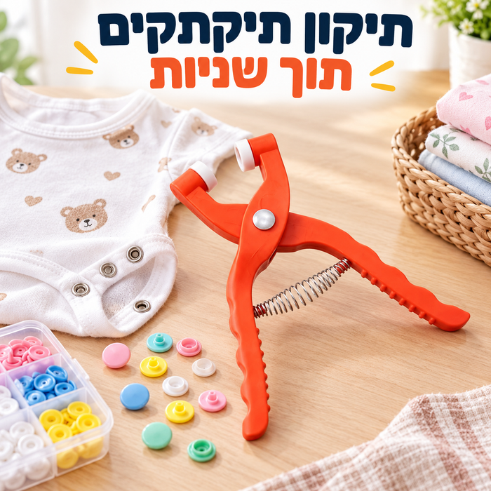 פלייר ידני להתקנת תיקתקים וכפתורי לחיצה לבגדים