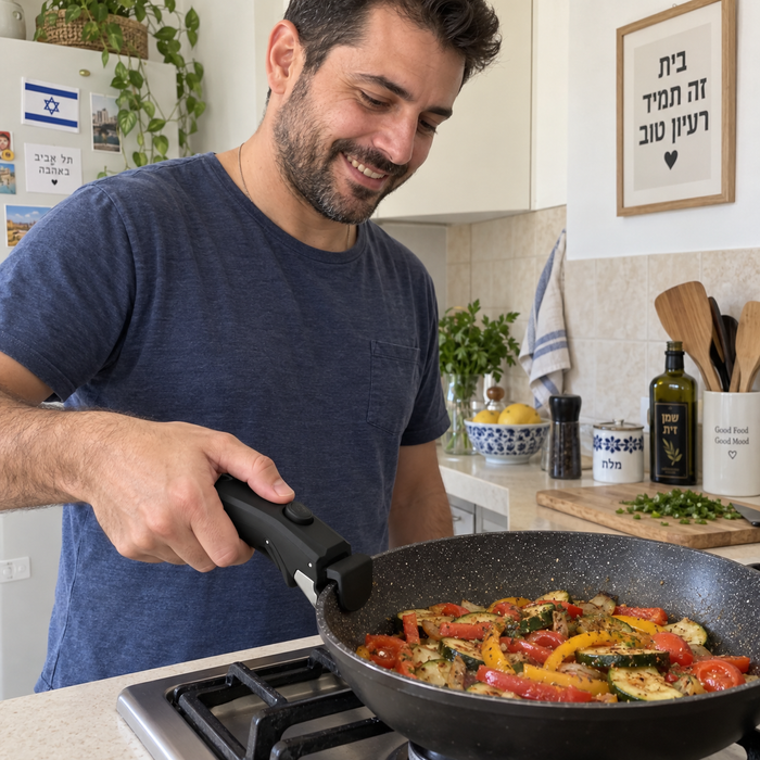 ידית פלא נשלפת אוניברסלית לסירים, מחבתות וכלי בישול
