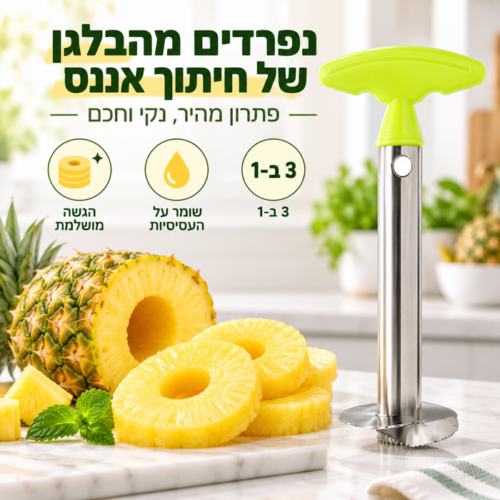 כלי לחיתוך אננס בקלות