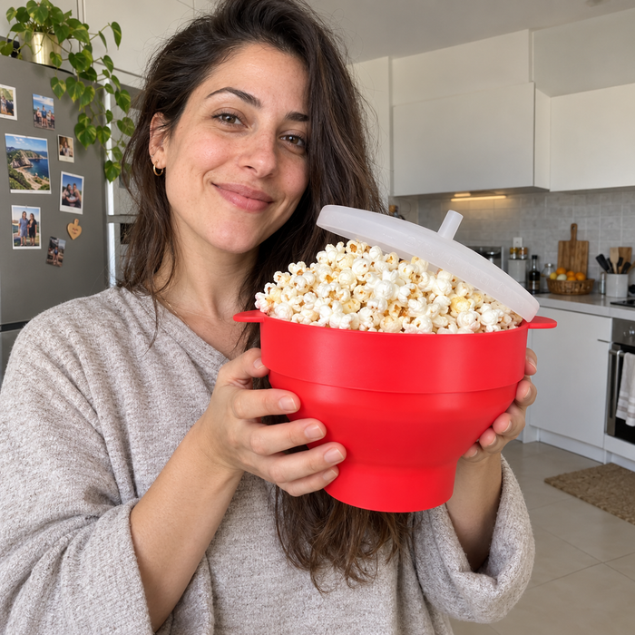 קערת פופקורן מסיליקון למיקרוגל