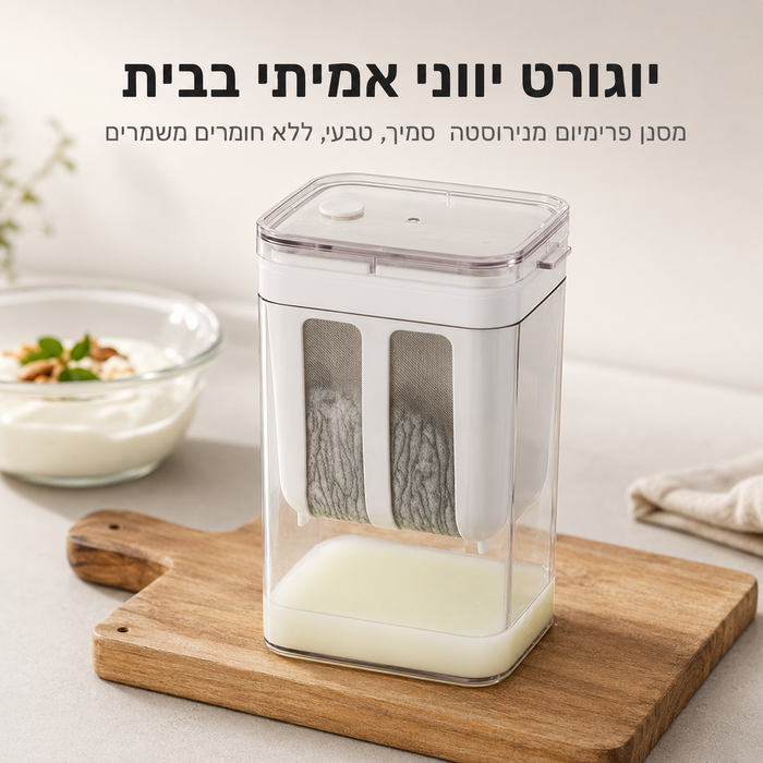 מסנן פרימיום להכנת יוגורט יווני וגבינות ביתיות